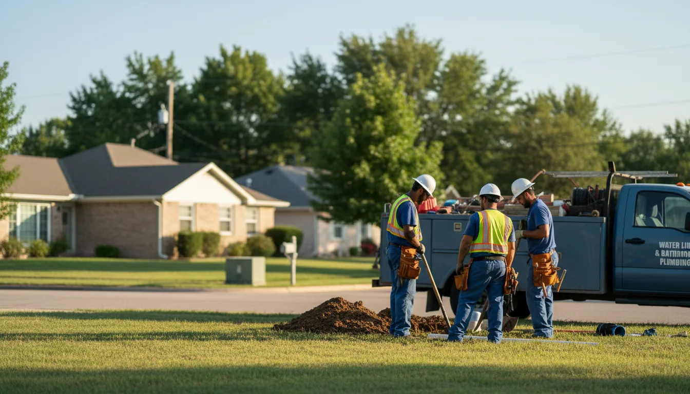 Residential water line and bathroom plumbing service in Dennison, OH